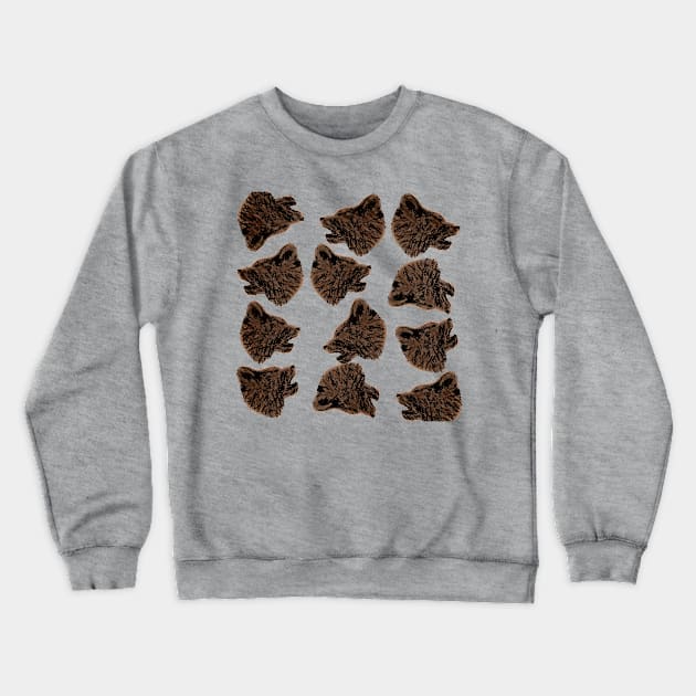 Howling Wolves Crewneck Sweatshirt by YollieBeeArt